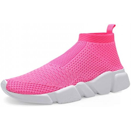 Walking Shoes Slip-On Sneakers Breathable Lightweight Athletic Running Shoes Pink